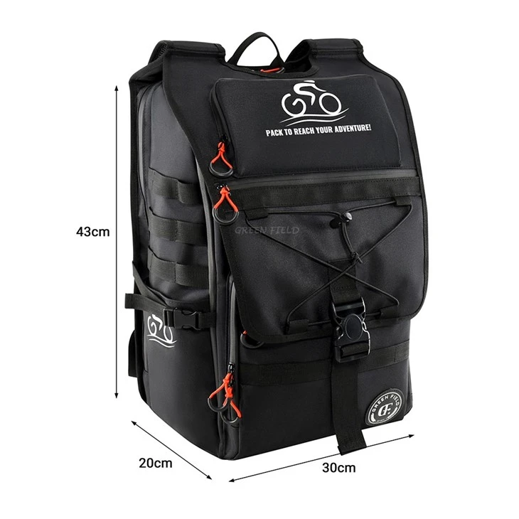 Portable Cycling Hard Shell Bag Pannier Backpack